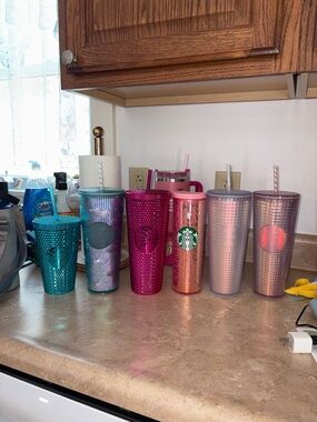 Starbucks Pink, Fuchsia & Iridescent Tumbler Lot